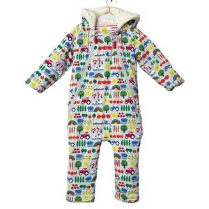 Baby Boden Rainbow Farm Cosy One-Piece Bunting Suit 2-3 Years Boys Girls